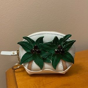 Kate Spade leather coin keychain purse